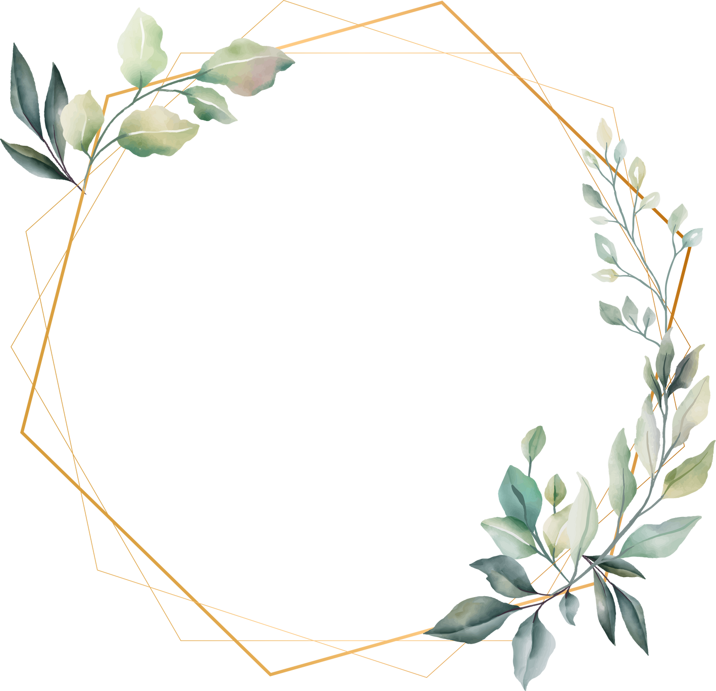 Rhombus Greenery frame